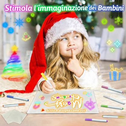 Lavagnetta LED Con 7 Pennarelli